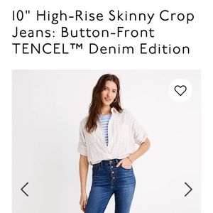 Madewell 10" High Rise Skinny Crop jeans